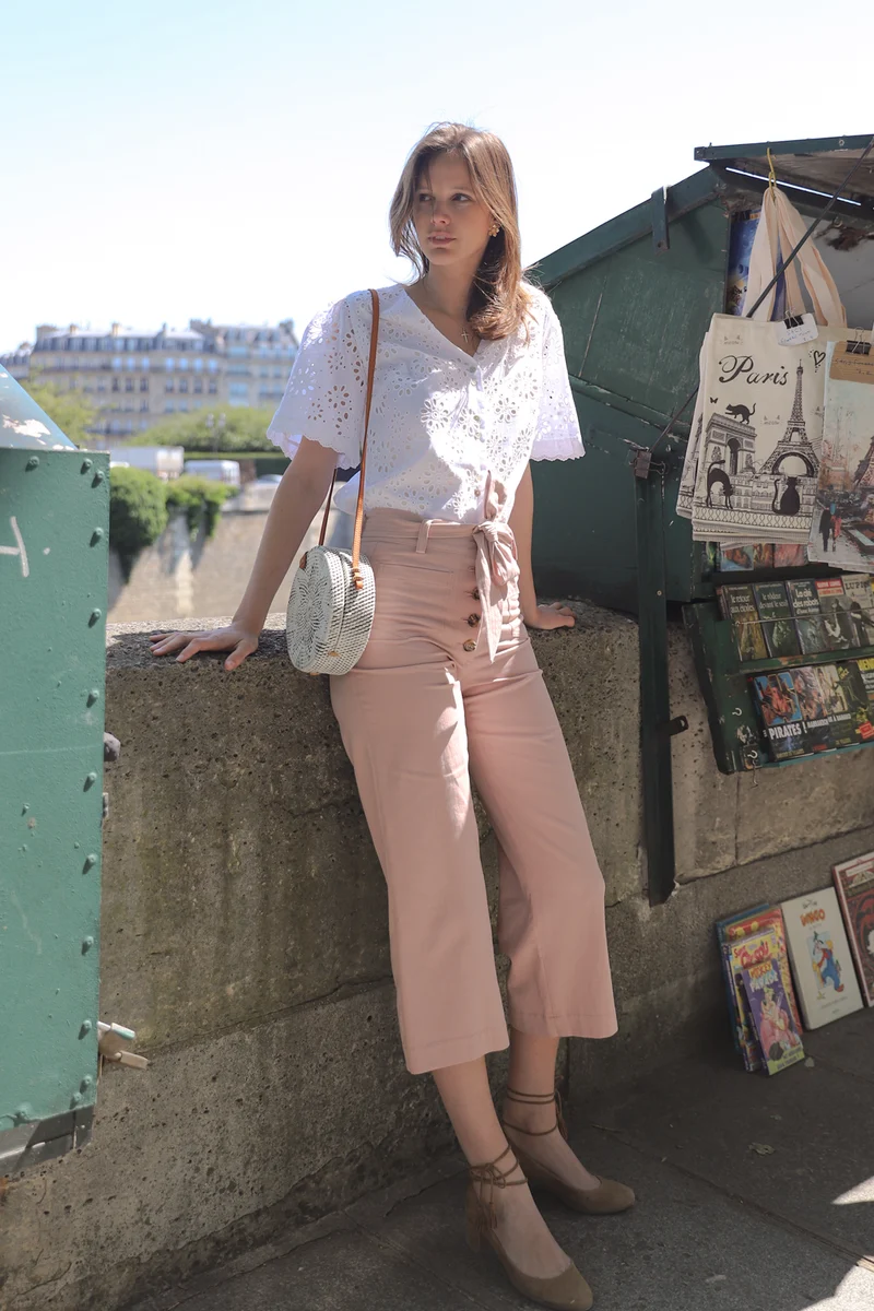 Pantalon Mitya - longueur 7/8 - rose poudré