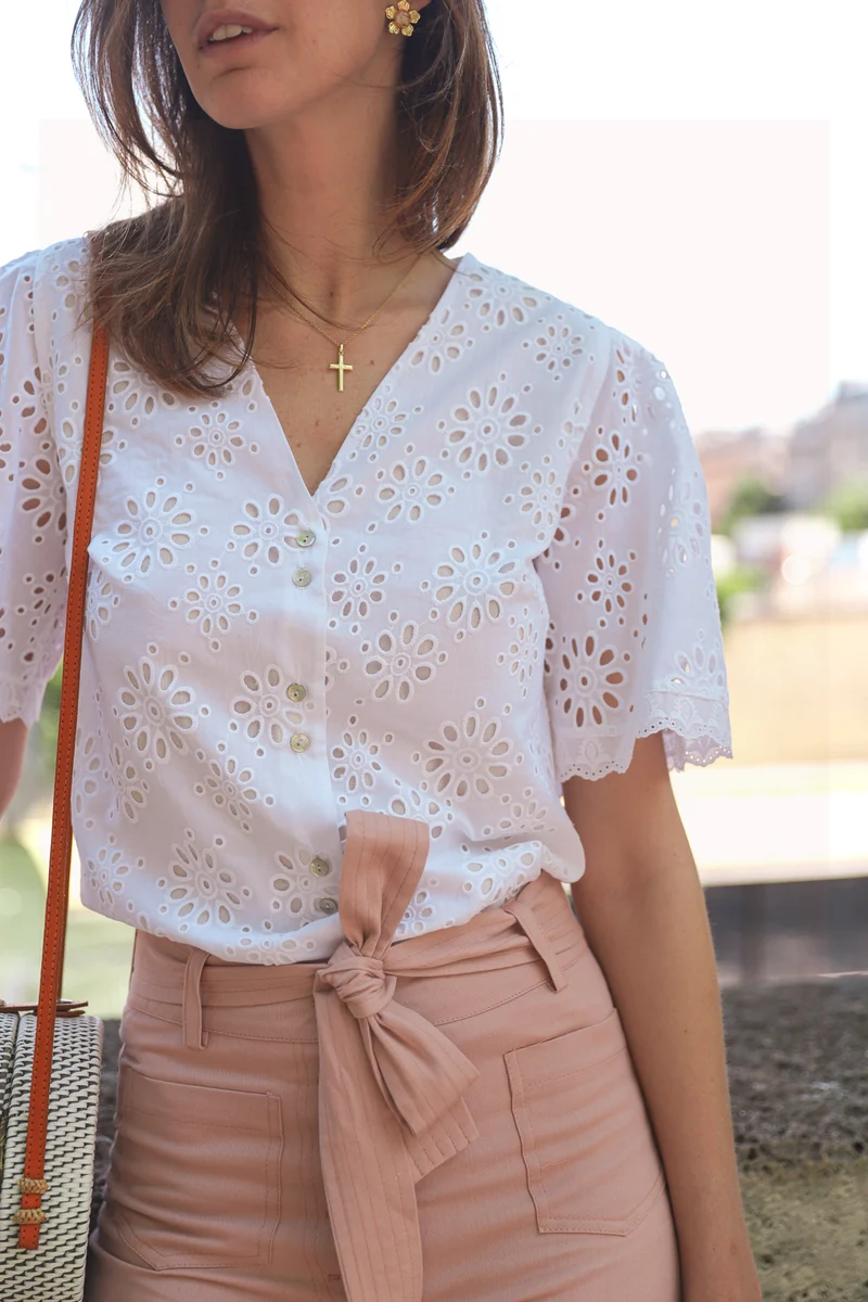 Pantalon Mitya - longueur 7/8 - rose poudré