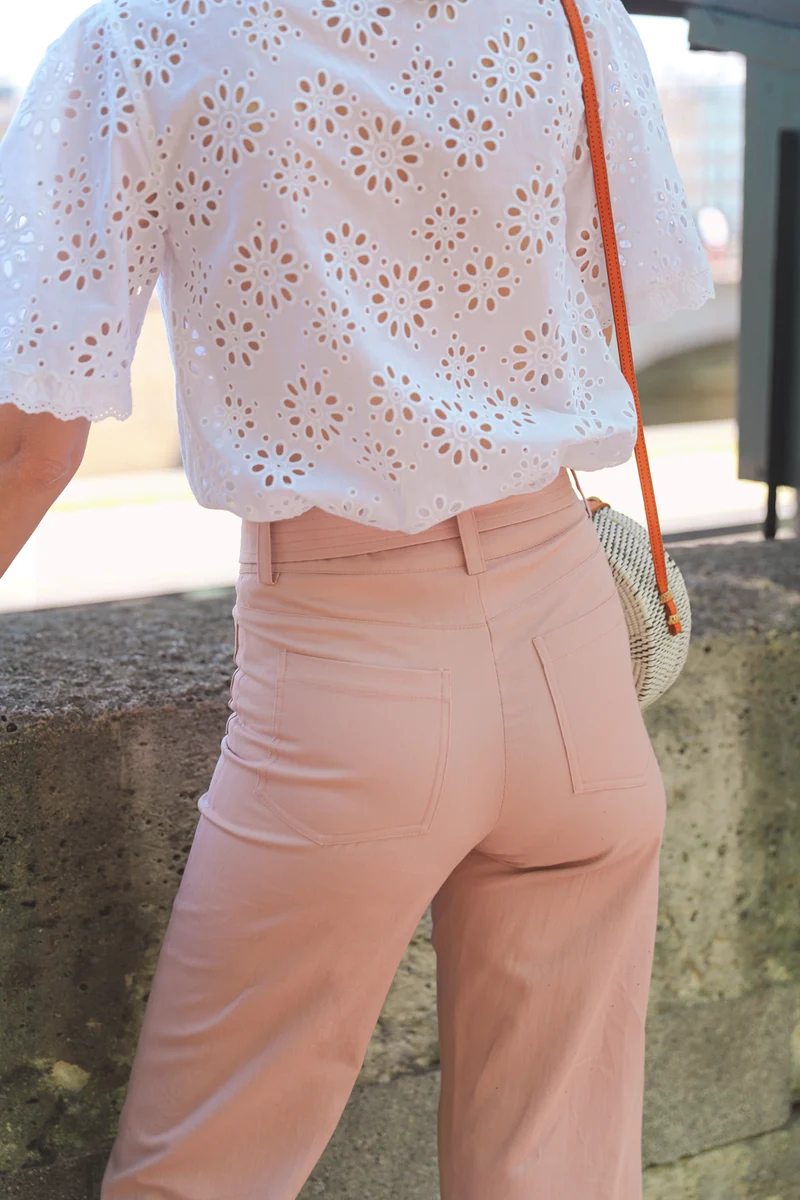 Pantalon Mitya - longueur 7/8 - rose poudré