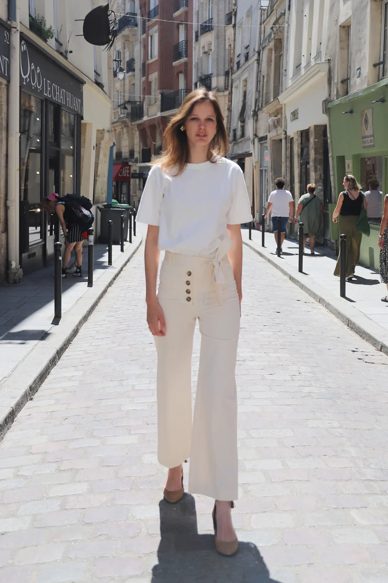 Pantalon Misha - long - toile beige