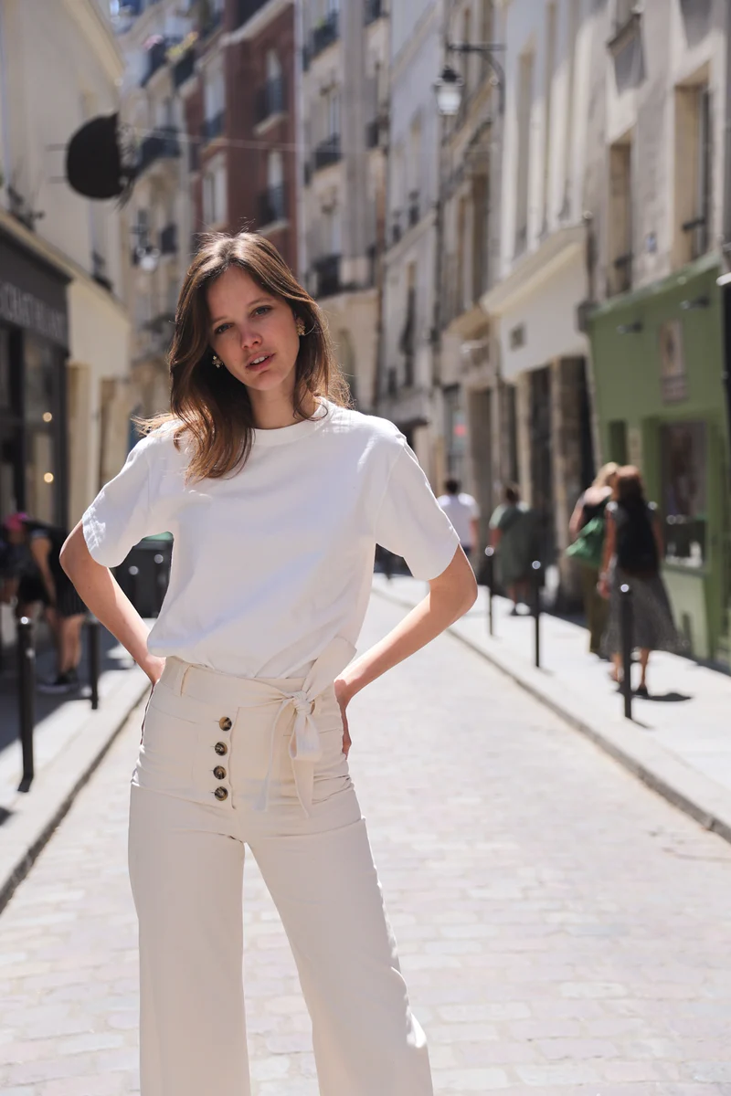 Pantalon Misha - long - toile beige