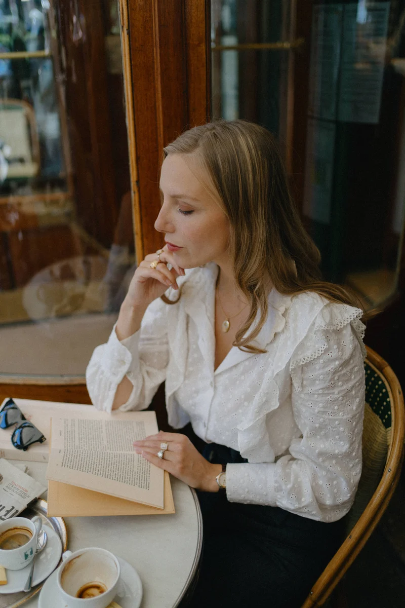 Blouse blanche brodée femme – broderie anglaise élégante
