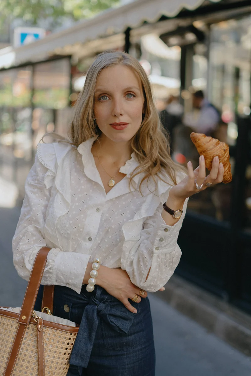 Blouse blanche brodée femme – broderie anglaise élégante