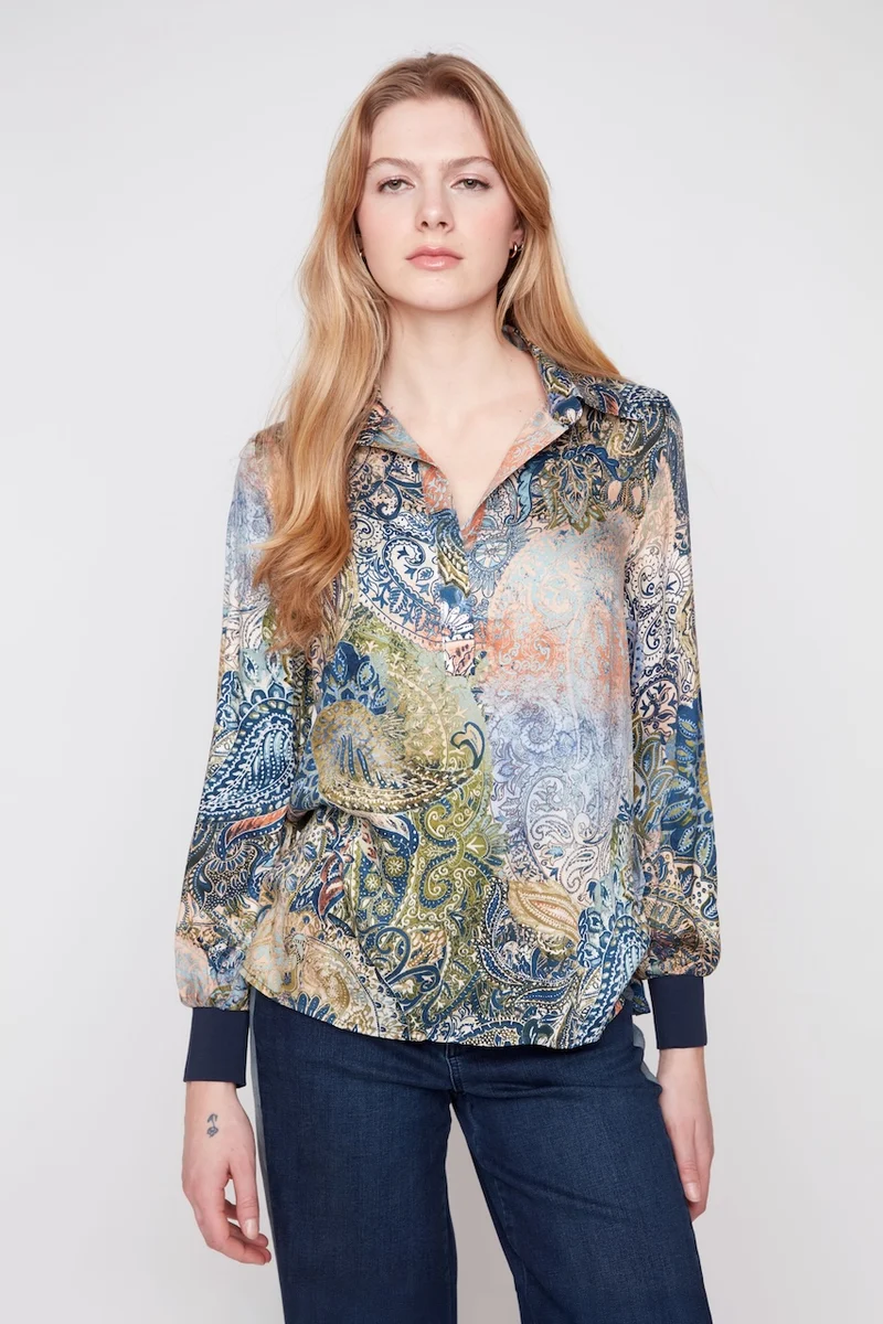 La blouse à imprimé paisley Renuar | R5289-984