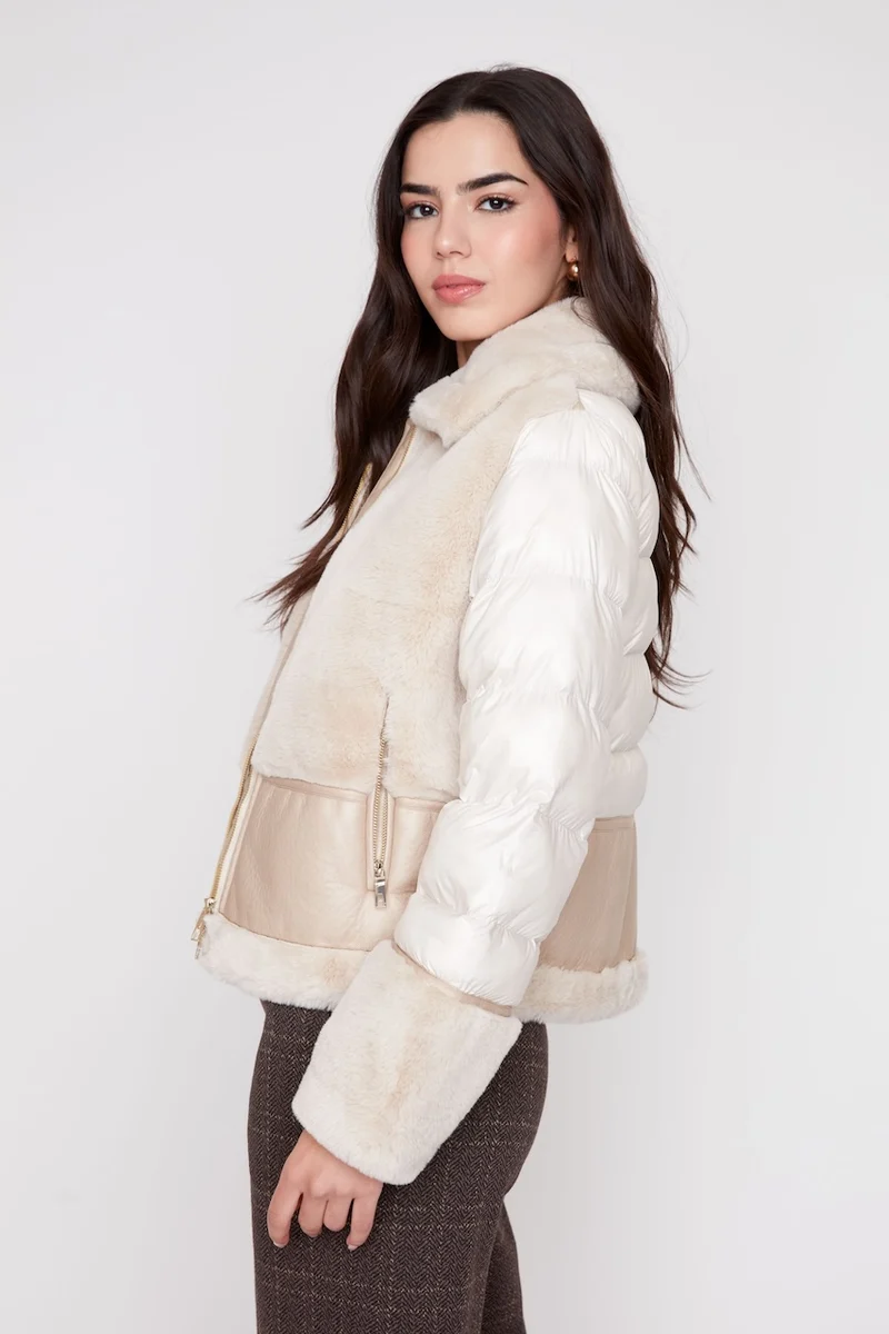 La veste matelassée en fausse fourrure Renuar | R3949L-E3116