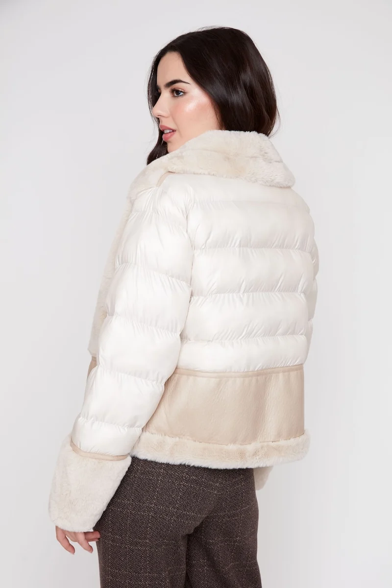La veste matelassée en fausse fourrure Renuar | R3949L-E3116
