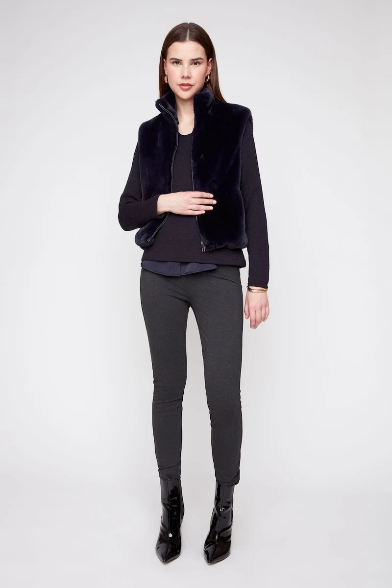 La veste sans manches en fausse fourrure Renuar | R3879L-E3011