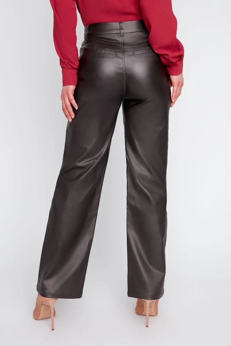 Le pantalon droit effet cuir Renuar | R11088-E3054
