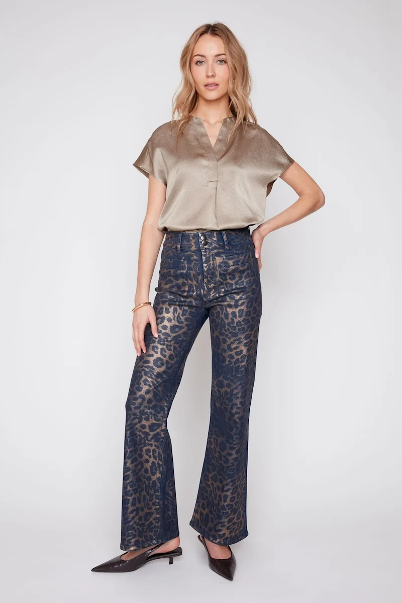 Le jean bootcut à imprimé léopard Renuar | R11081D-E3124