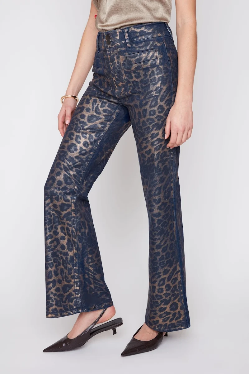 Le jean bootcut à imprimé léopard Renuar | R11081D-E3124