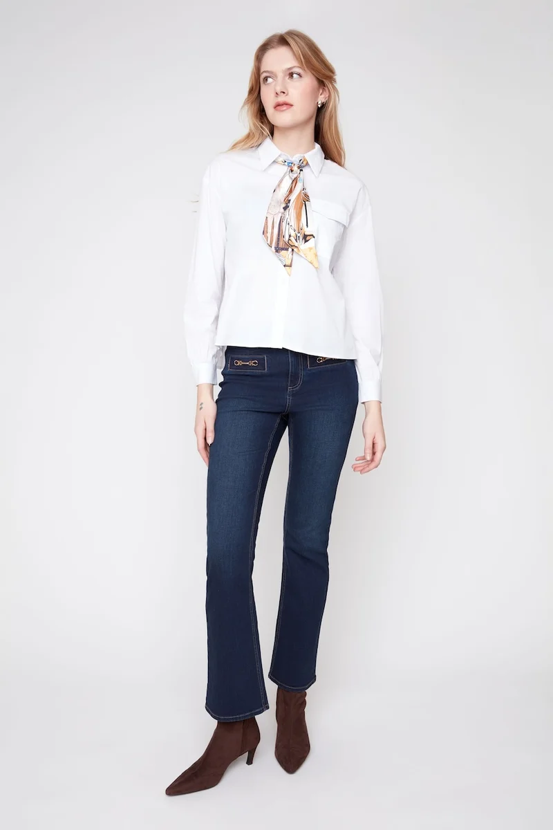 Le jean bootcut à détails métalliques Renuar | R11066D-E2141