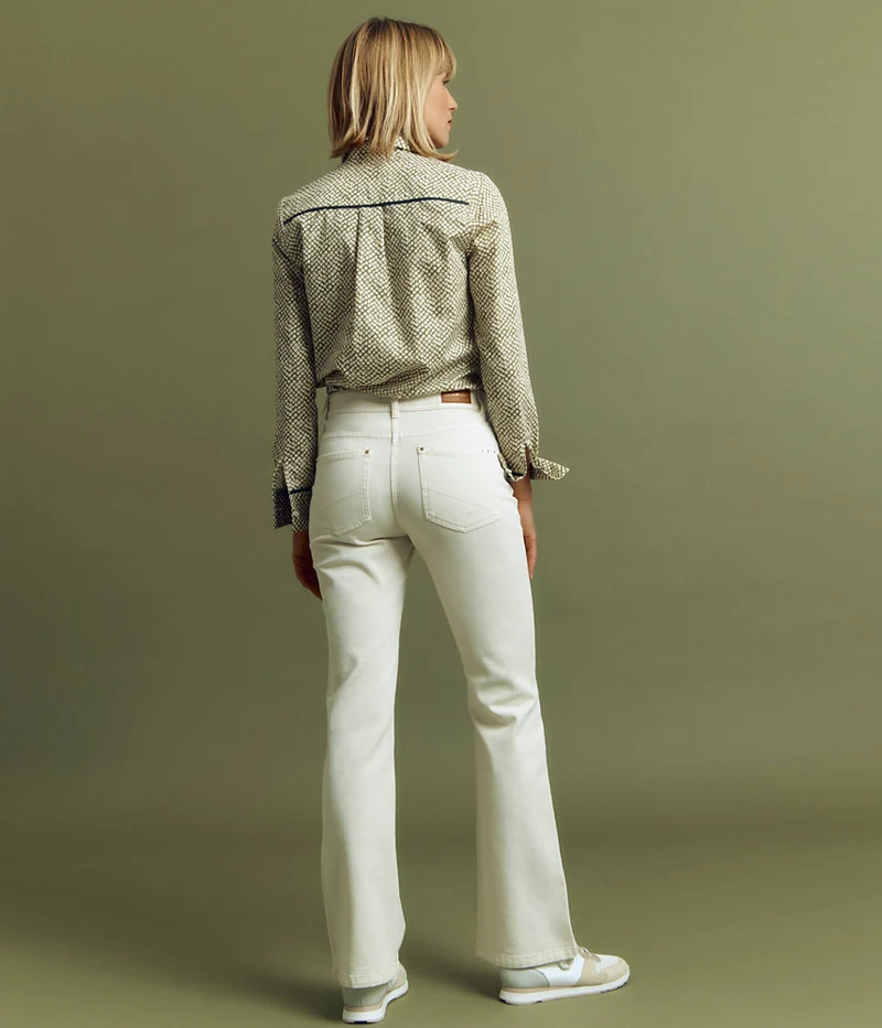 Jeans flare en coton stretch PYTA/85170/007