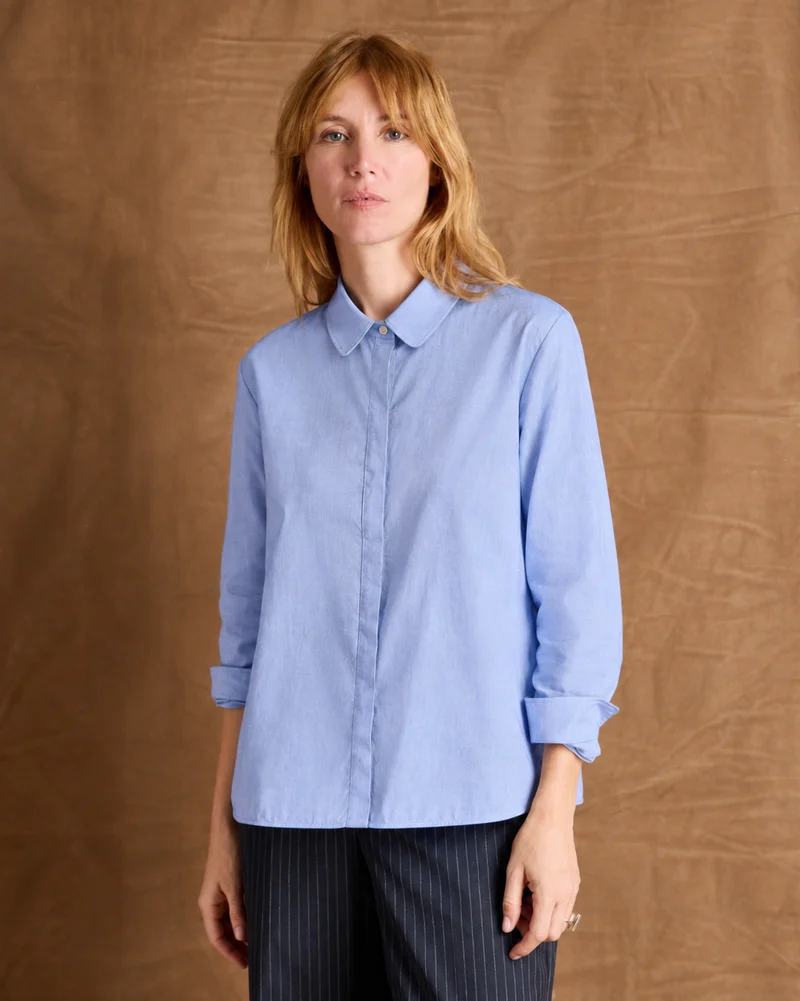 Chemise bleue manches longues CELESTINE/14070/268