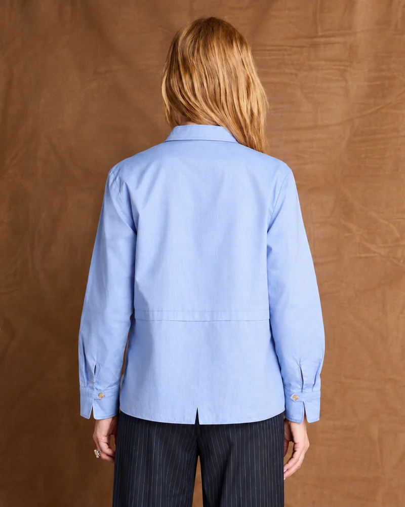 Chemise bleue manches longues CELESTINE/14070/268
