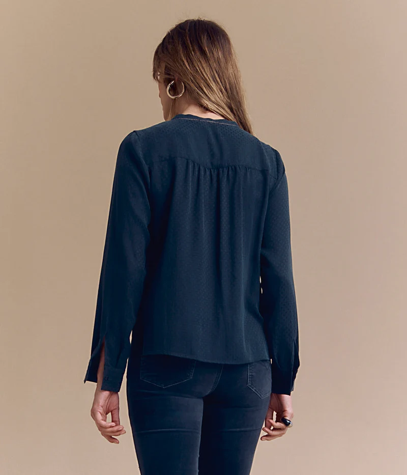 Chemisier satiné en coton CELIA/84049/500