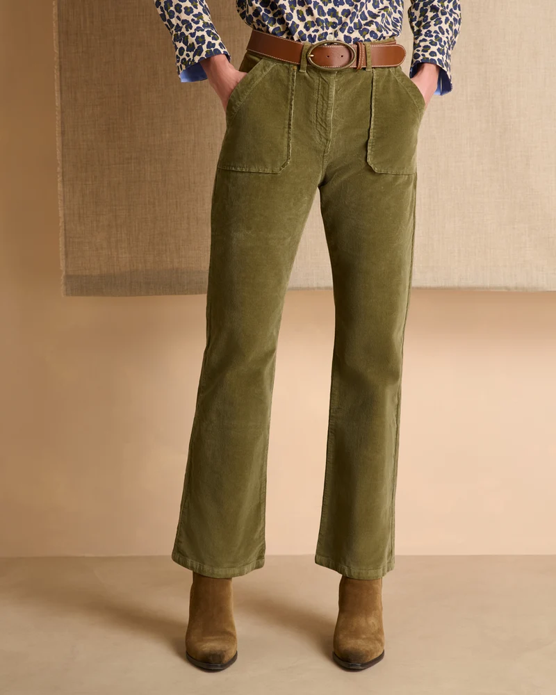 Pantalon vert coupe droite PRUNIER/14180/189