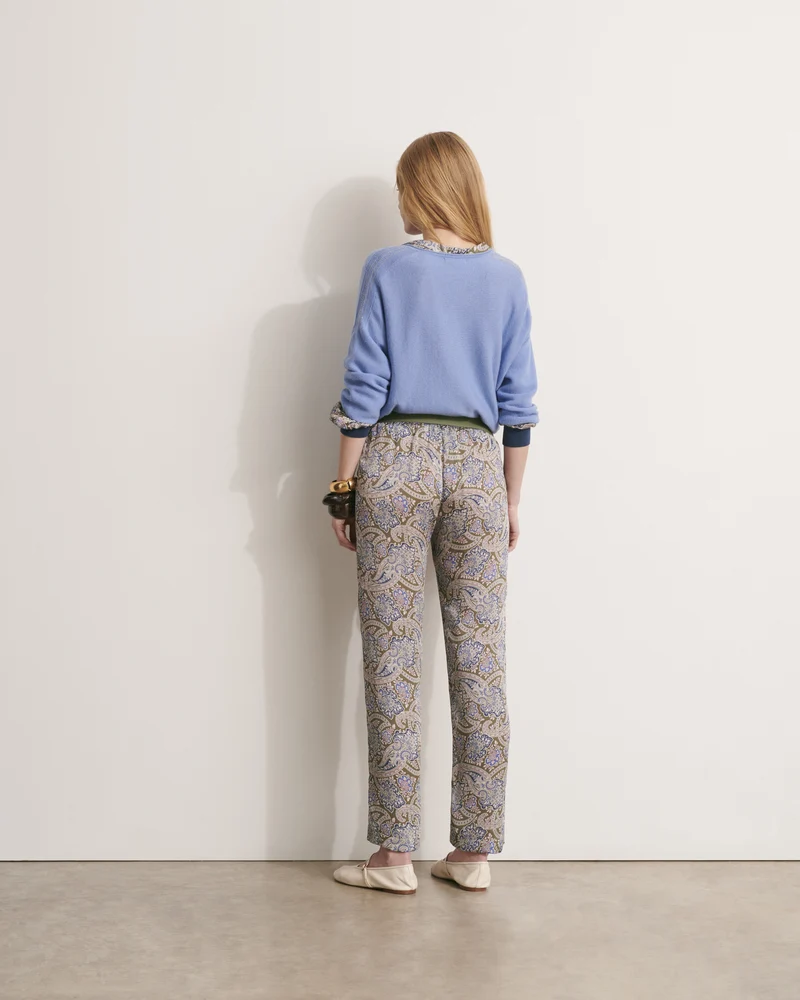 Pantalon fluide imprimé PARISIEN/11057/550
