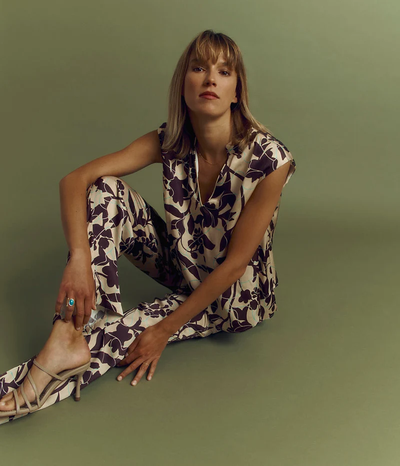 Pantalon imprimé en viscose PARTITION/85085/541