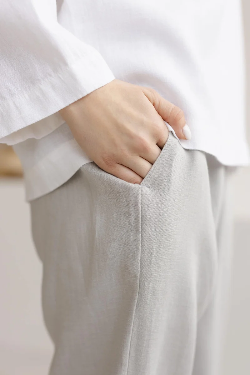 Linen Straight Leg Pants GLIDE