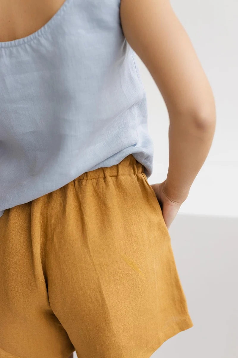 Linen Summer Shorts | Elastic Waist & Relaxed Fit - LOOM
