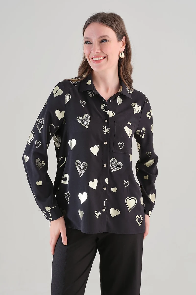 La blouse imprimée à cœurs Tricotto | 96043