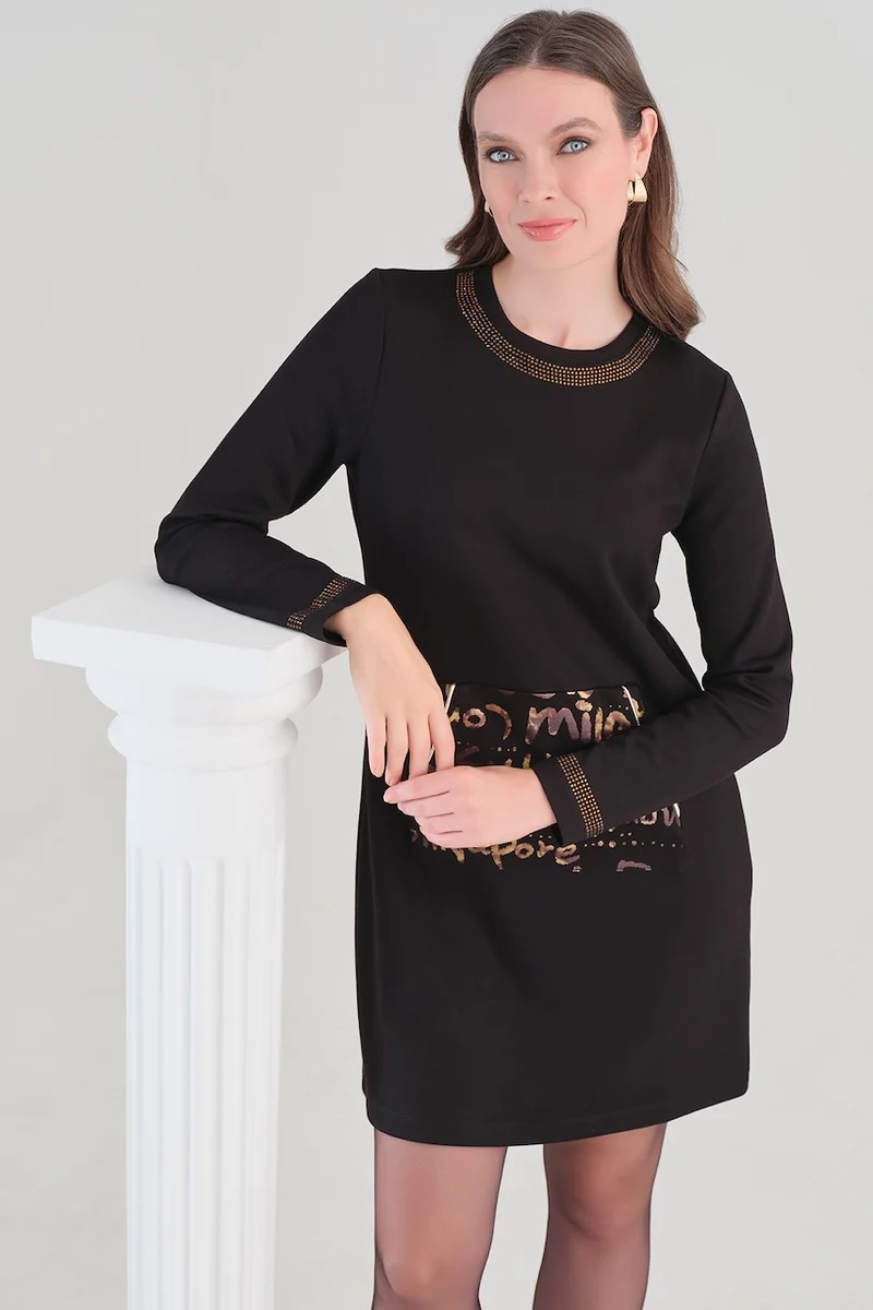 La robe à poche imprimée Tricotto | 96040