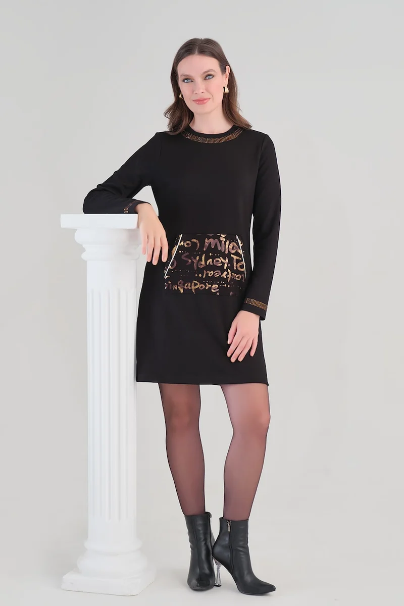 La robe à poche imprimée Tricotto | 96040