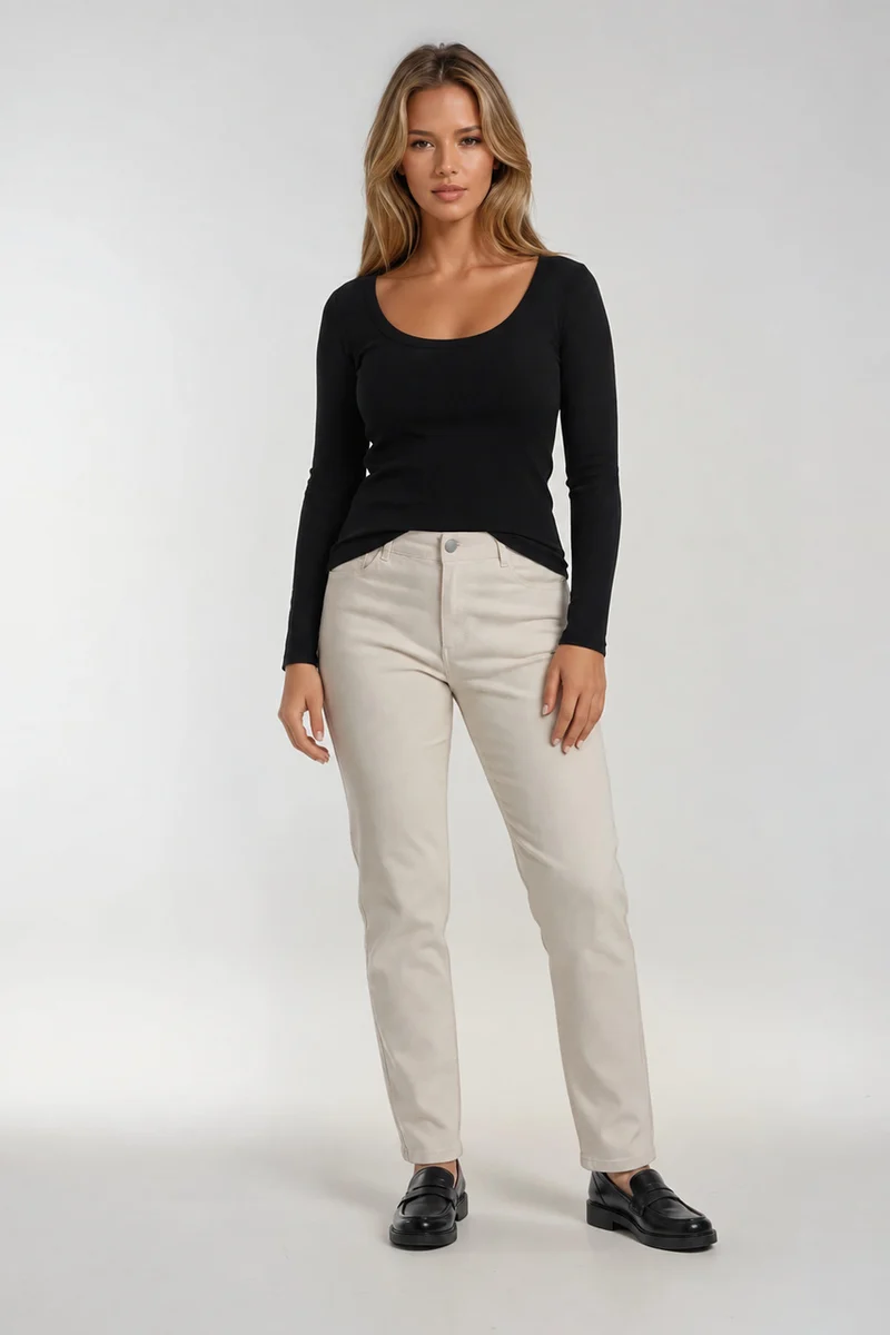 Le pantalon droit en velours côtelé Ness | N120381