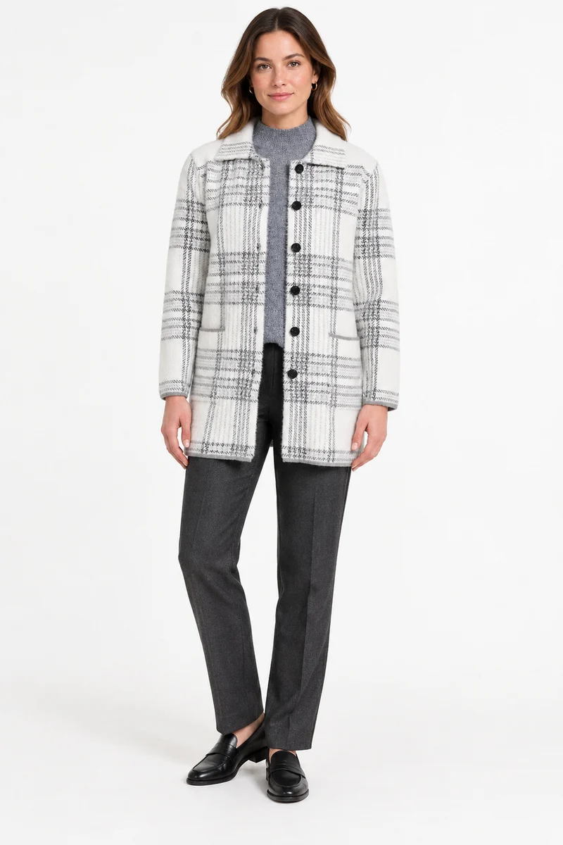 Le manteau à carreaux Moffi | 25618