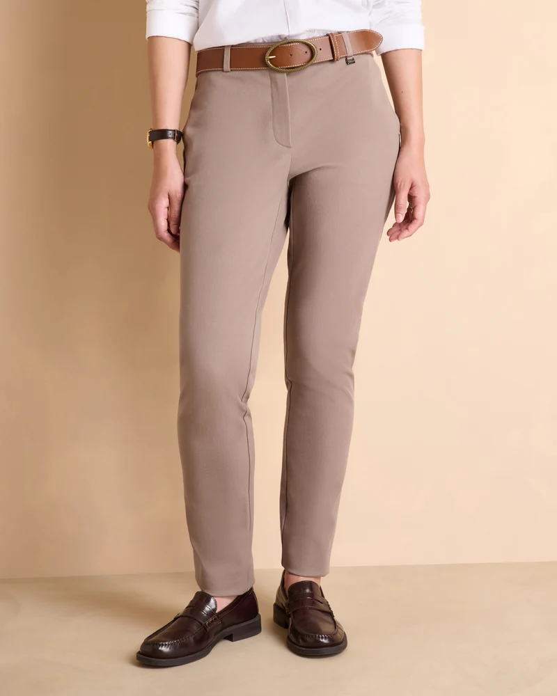 Pantalon marron droit PLUVIER14-BIS-L/14143/040
