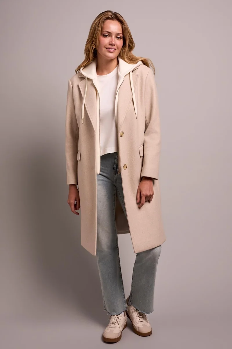 Le manteau long à capuchon Tribal | 5942O-5369