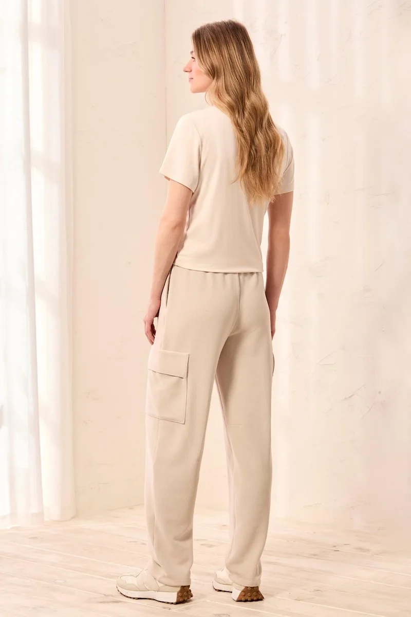 Le pantalon jogger cargo texturé Tribal | 3278O-8561