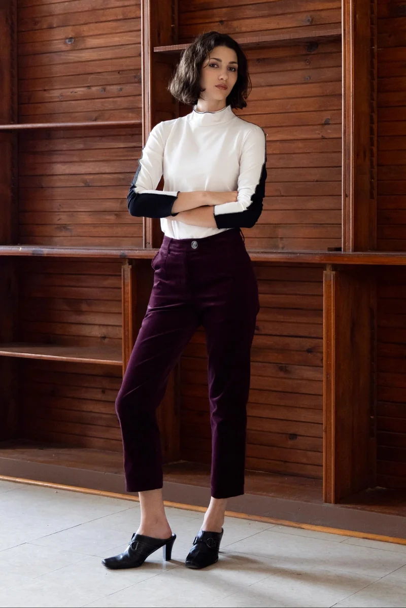 EVE LAVOIE Pantalon Topaze - Bourgogne