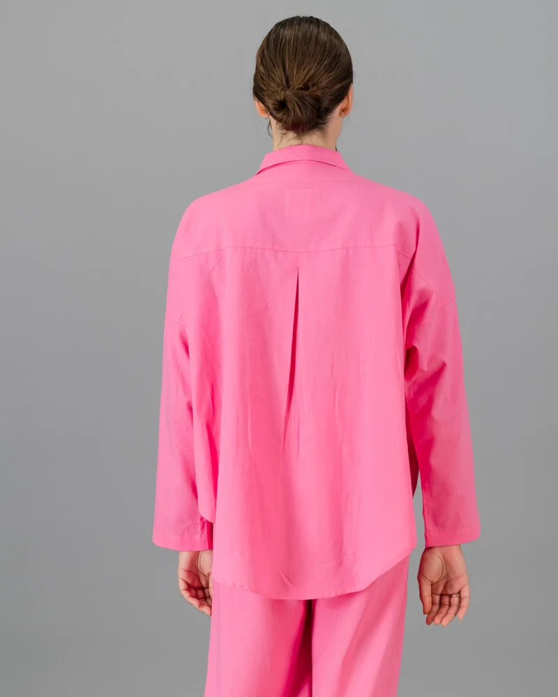 Pink Linen Shirt for Women