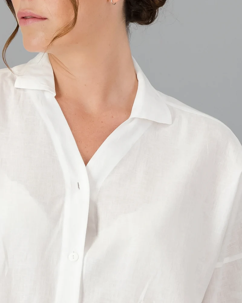 White linen shirt for women