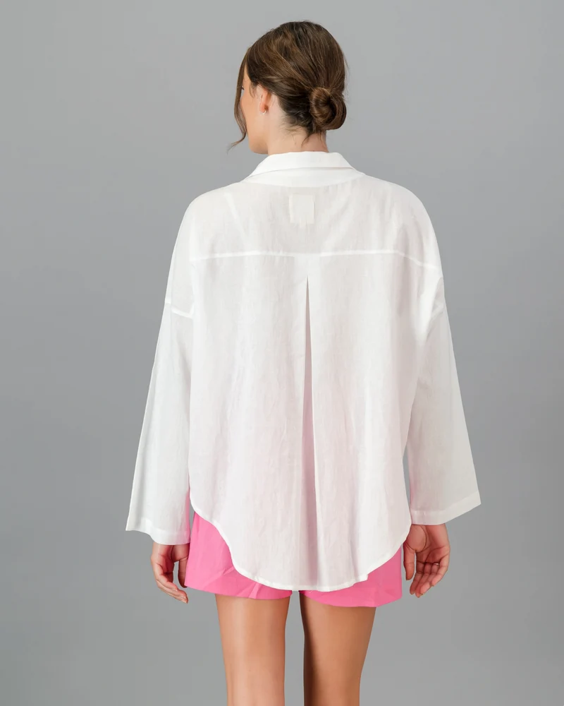 White linen shirt for women