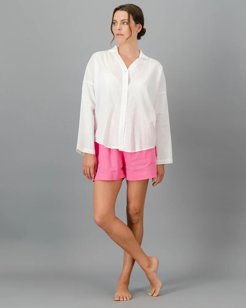 White linen shirt for women