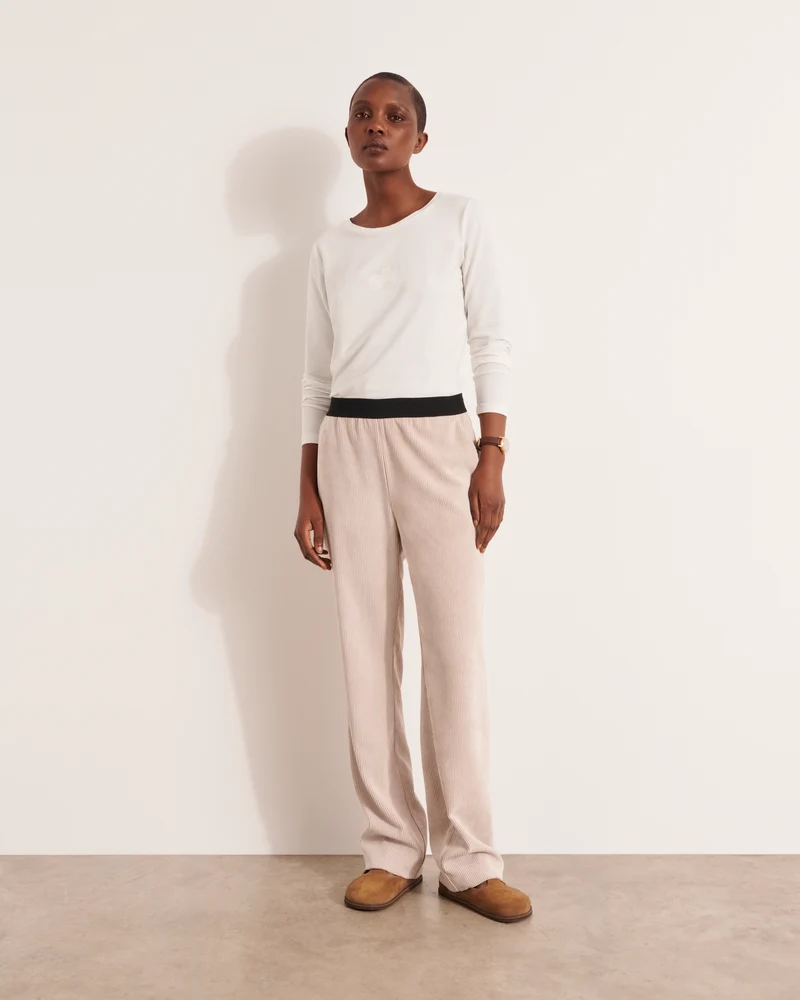 Pantalon droit en velours PELVET12/12167/022