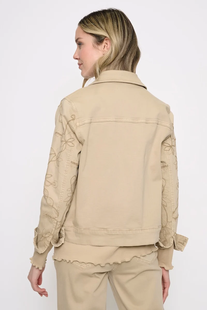 La veste en denim brodée Picadilly | Y6498