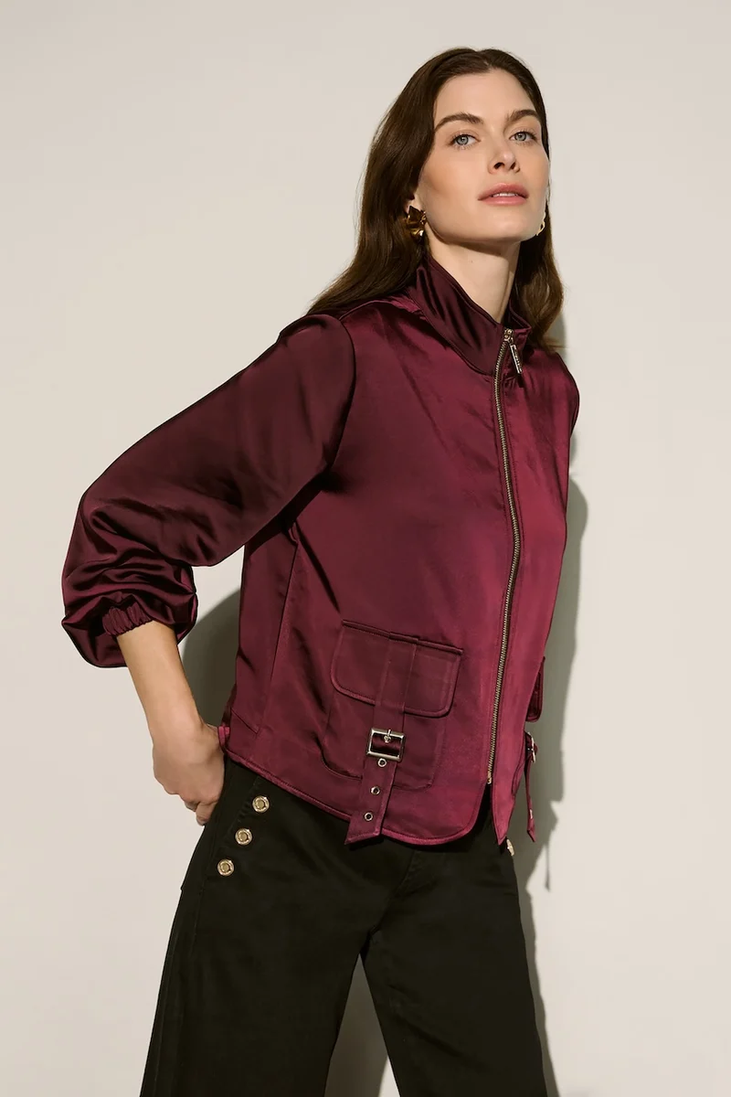 Le blouson en satin à manches bouffantes Joseph Ribkoff | 264939