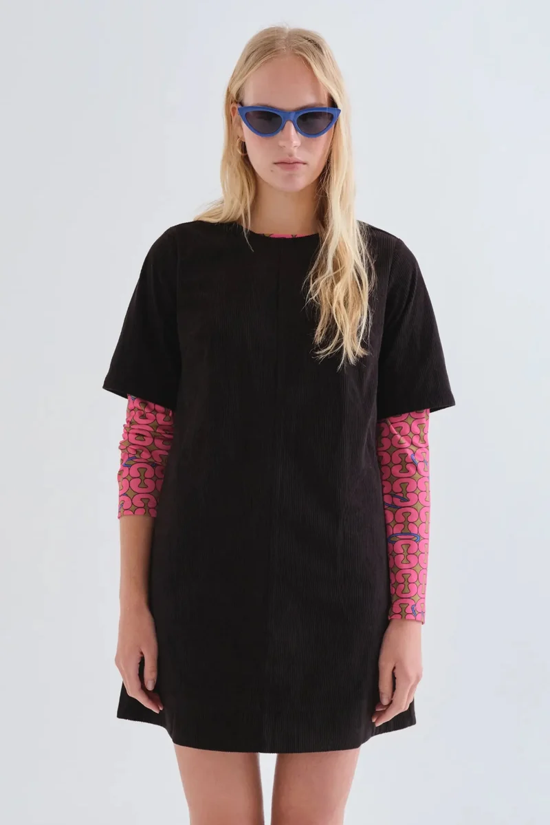 COMPANIA FANTASTICA Robe Corduroy - Noir