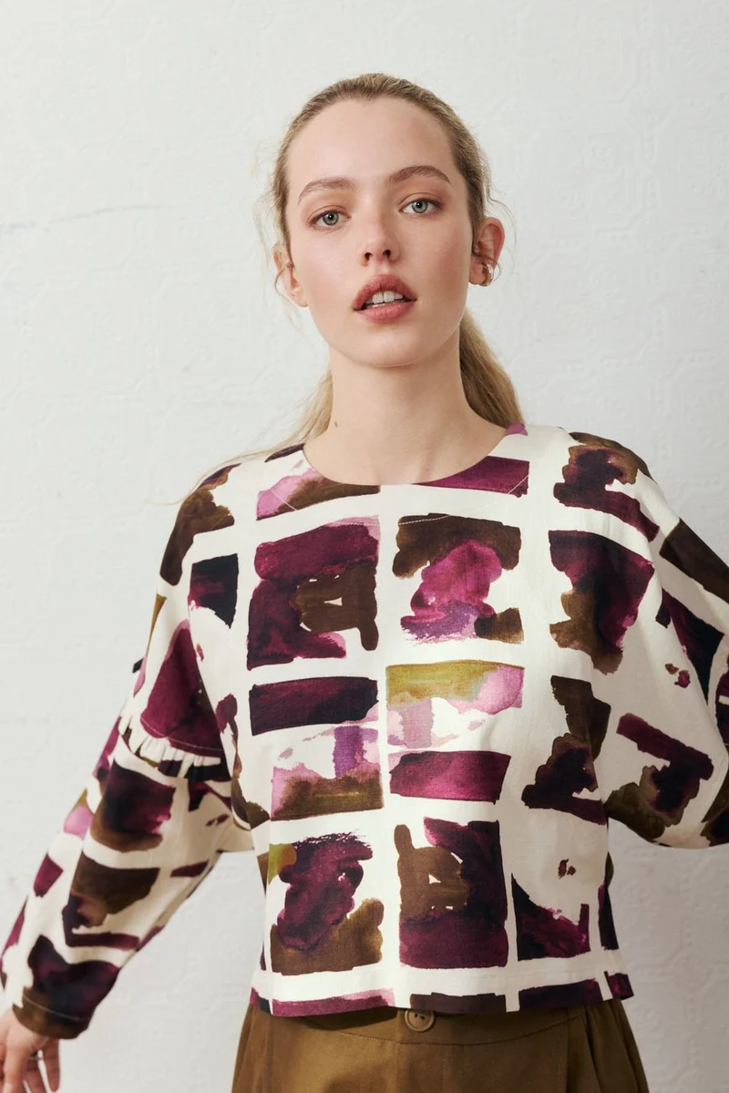 EVE GRAVEL Blouse Emilio - Beetroot