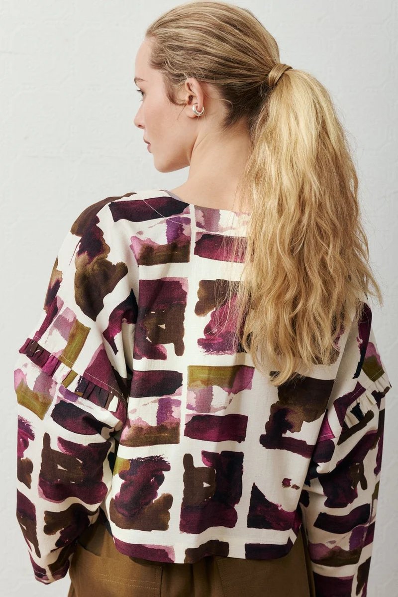 EVE GRAVEL Blouse Emilio - Beetroot