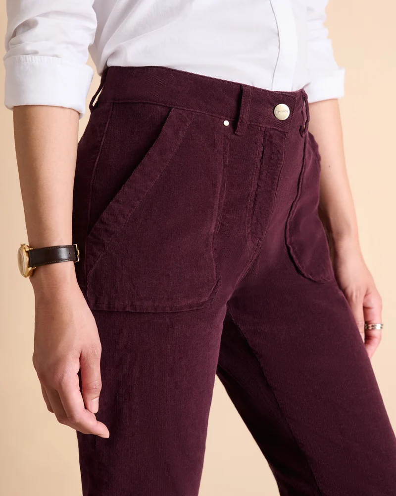 Pantalon bordeaux coupe droite PRUNIER/14180/366