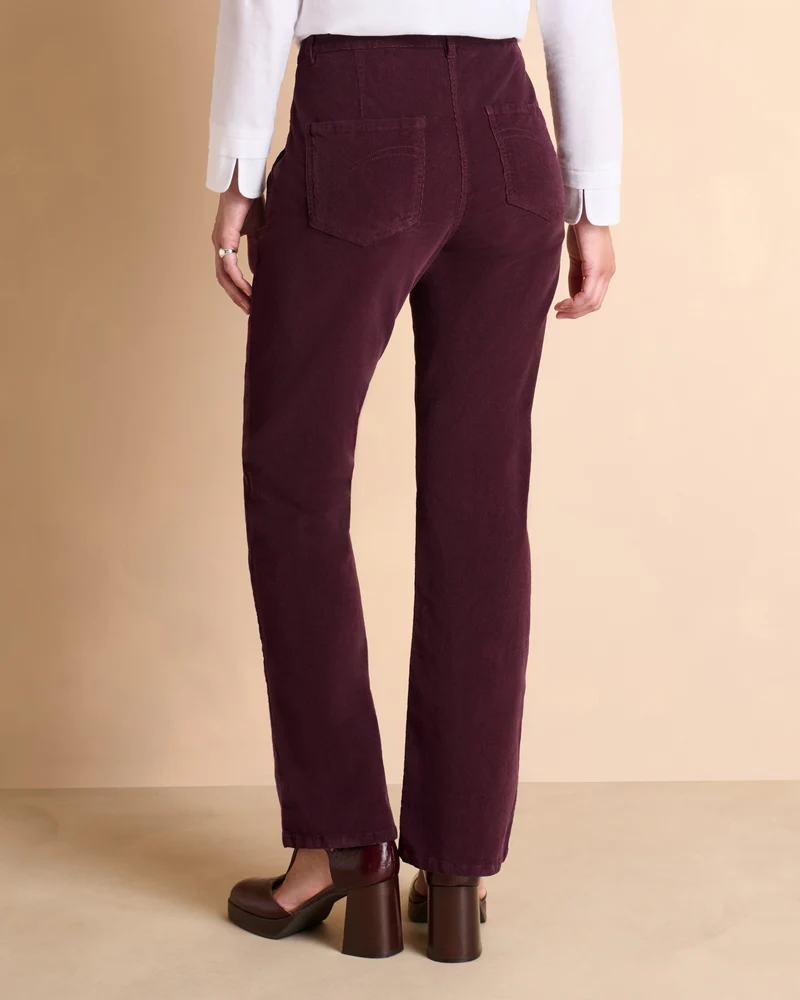 Pantalon bordeaux coupe droite PRUNIER/14180/366
