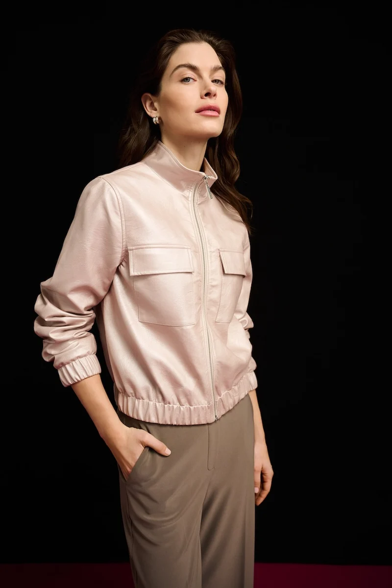 Le blouson aviateur effet cuir métallisé Joseph Ribkoff | 264907