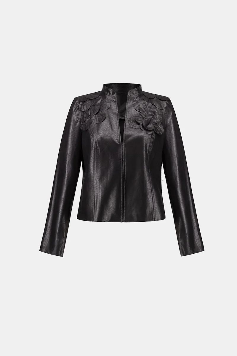 Le blouson ajusté en suède métallisé Joseph Ribkoff | 264906