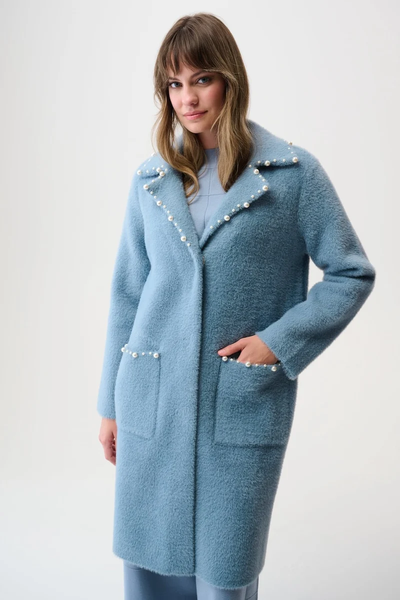 Le manteau en tricot à bordures perlées Joseph Ribkoff | 261997