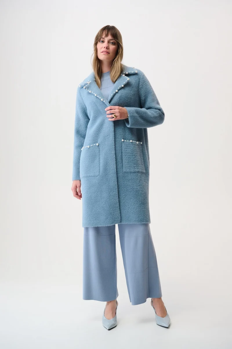 Le manteau en tricot à bordures perlées Joseph Ribkoff | 261997