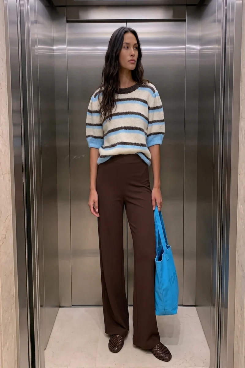 Le pantalon à jambe large Vero Moda | 10318454-30